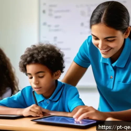 Home 17 모듈식 교육과정의 성공적인 운영 사례 - A diverse classroom scene in a modern Brazilian school, showing students of various ages and ethnic ...